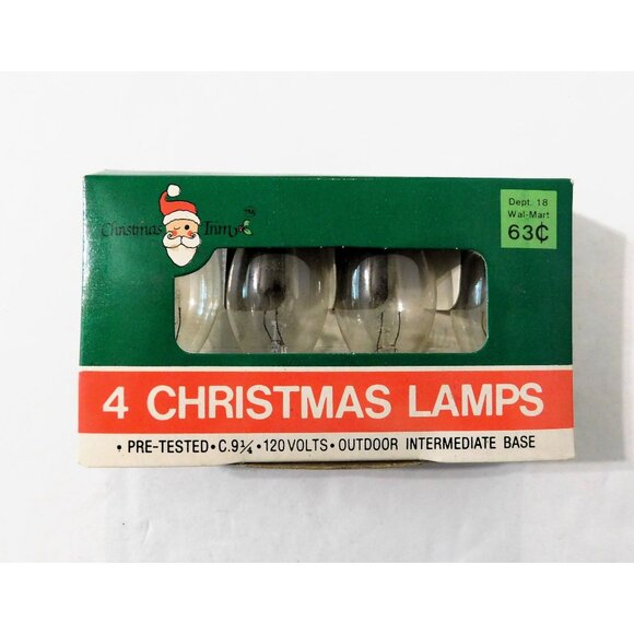 Vintage Christmas Lamps Set Of 12 Bulbs C9.25 120 Volts Pre-Tested Outdoor Use - Picture 2 of 4